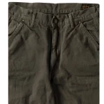 Dads Fit Oxford Painter Pants Army Green Front