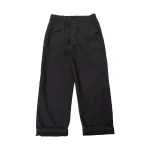 Fatigue Pants Cotton Linen Moleskin Relax Fit Charcoal Gray Front