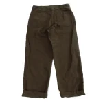 Fatigue Pants Cotton Linen Moleskin Relax Fit Coffee Brown Back 1024x1024