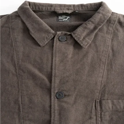 OrSlow 01 6061 60K Moleskin Simple Work Jacket – Charcoal (1)