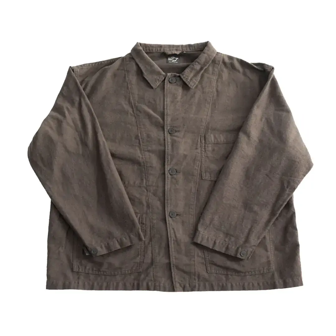 OrSlow 01 6061 60K Moleskin Simple Work Jacket – Charcoal OrSlow 01 6061 60K Moleskin Simple Work Jacket – Charcoal