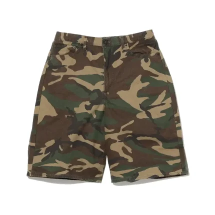 OrSlow × BEAMS 100 Super Dad Woodland Camo Short Pant Front