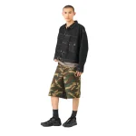 OrSlow × BEAMS 100 Super Dad Woodland Camo Short Pant Side View