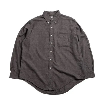 Orslow 8112–60 Button Down Shirt Soft Subtly Brushed Mini Check Front