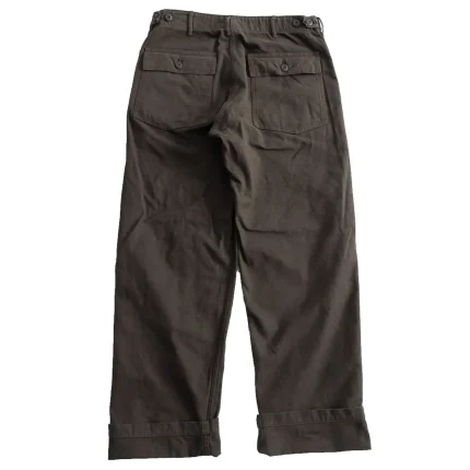 The Army Fatigue Regular Fit Brushed Flannel Pants by orSlow Back