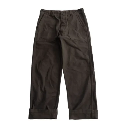 The Army Fatigue Regular Fit Brushed Flannel Pants by orSlow Front