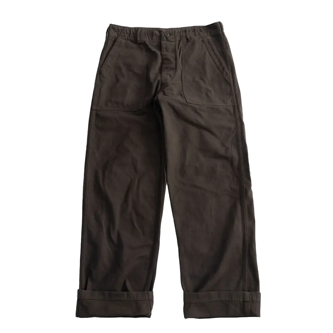 The Army Fatigue Regular Fit Brushed Flannel Pants by orSlow Front The Army Fatigue Regular Fit Brushed Flannel Pants by orSlow Front