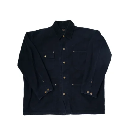 orSlow 01 6034 76 Relax Fit Coverall Jacket Black Front