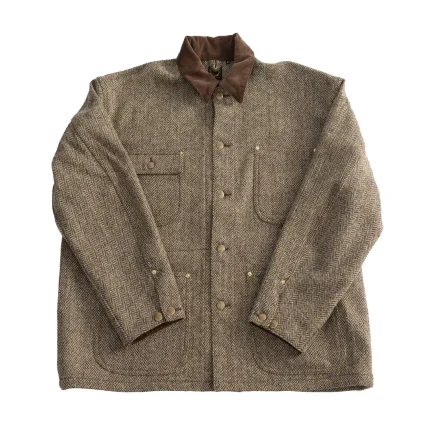 orSlow 01 6034 H47K Harris Tweed Relaxed Fit Coverall Jacket – Khaki