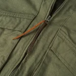 orSlow 6040 Cloth Vest Army Green Front Zip (1)