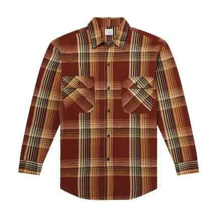 orSlow Checked Cotton and Linen Blend Shirt Front