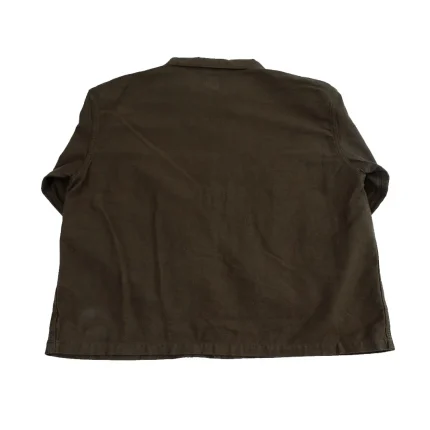 orSlow Cotton Linen Moleskin Relax Fit Simple Work Jacket Back (1)