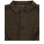 orSlow Cotton Linen Moleskin Relax Fit Simple Work Jacket FRONT View