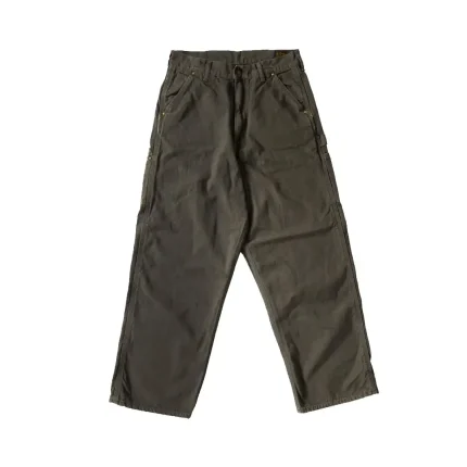 orSlow Dads Fit Oxford Painter Pants Army Green Front