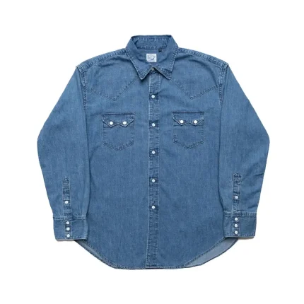 orSlow Denim Western Shirt Front