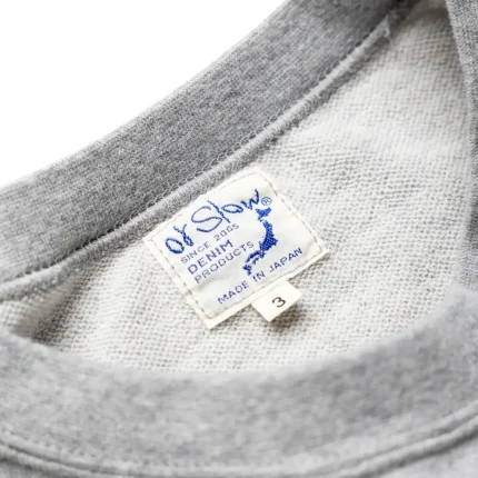orSlow Light Weight French Terry Crewneck Sweat Shirt Heather Grey FRONT 2