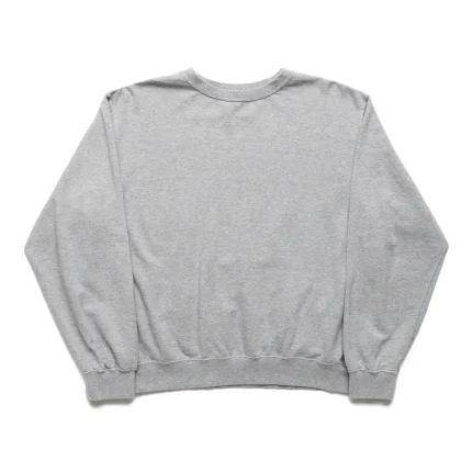 orSlow Light Weight French Terry Crewneck Sweat Shirt Heather Grey Front