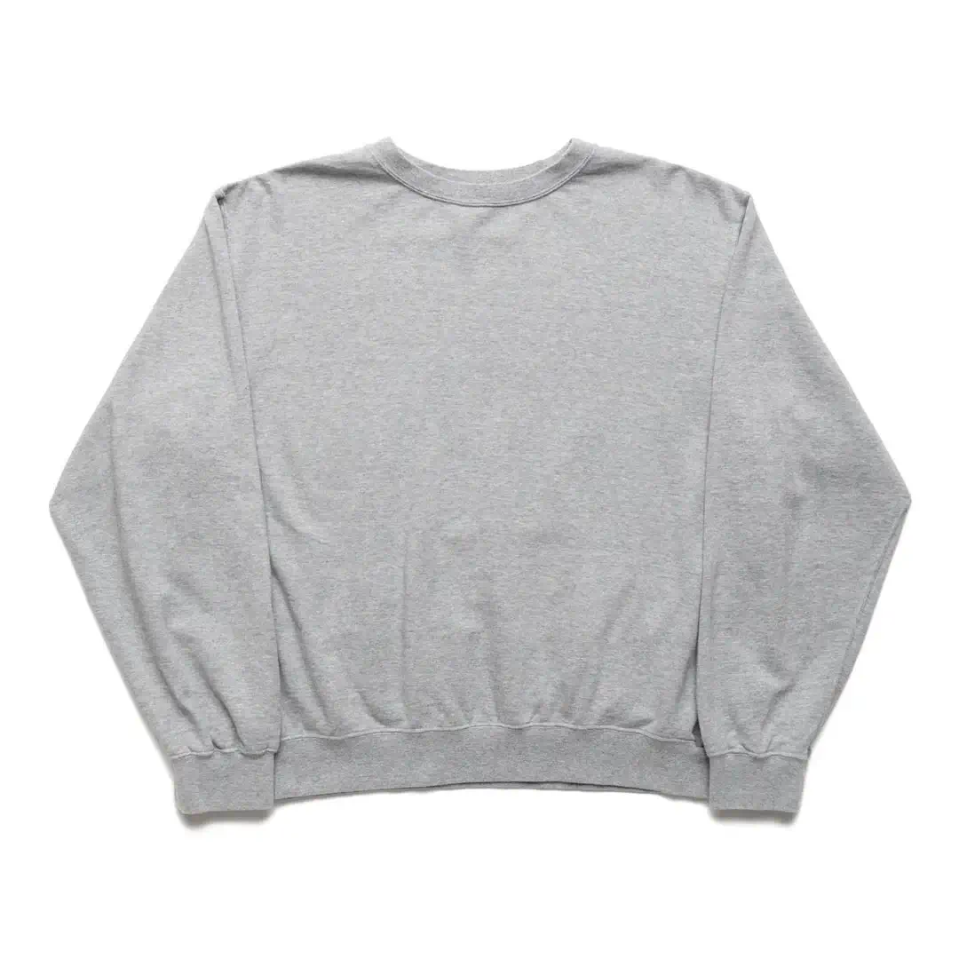 orSlow Light Weight French Terry Crewneck Sweat Shirt Heather Grey Front orSlow Light Weight French Terry Crewneck Sweat Shirt Heather Grey Front