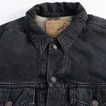 orSlow Type 3 Denim Jacket in stonewashed black Front Zoom View