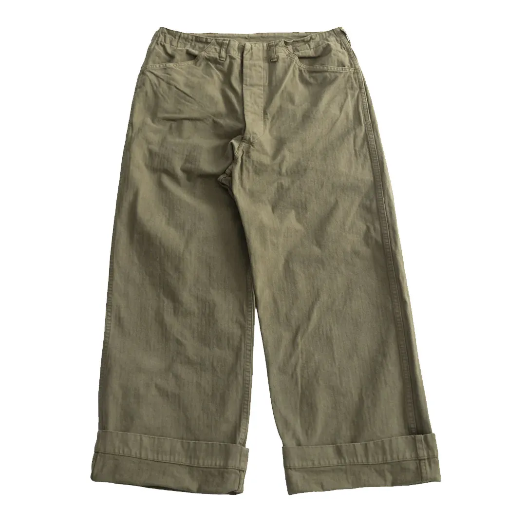 orSlows USMC Herringbone Wide Fit Utility Trousers Front orSlows USMC Herringbone Wide Fit Utility Trousers Front